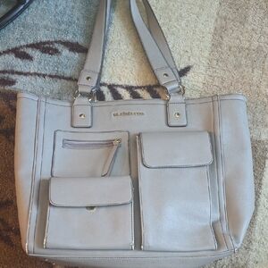 Liz Claiborne Elegant Gray Tote Bag